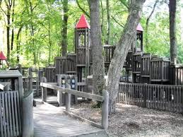 One Of The Few Wooden Castle Playgrounds Left In Nj Great Shade Wear Sneakers For Pebble Ground Cover Haworth Memorial Pa Playground Memorial Park Haworth