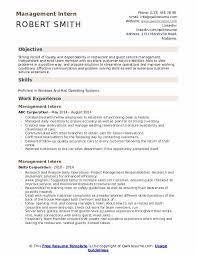 We make the hiring process one step easier by giving you a template to simply post to our site. Management Intern Resume Samples Qwikresume