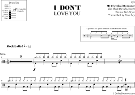 Pink Floyd Another Brick In The Wall Part 2 Bass Tab I Don T Love You My Chemical Romance Drum Sheet Music Onlinedrummer Com My Chemical Romance Sheet Music Drum Sheet Music