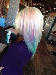 Blonde Purple Pink Blue Longhair Hair Cotton Candy Hair Turquoise Hair Candy Hair