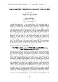 Learn about how reading hasn't always been a silent activity plus how the experience of reading aloud has its benefits. Pdf Reading Aloud Strategies In Reading English Texts