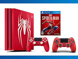 Amazon Com Playstation 4 Pro 1tb Limited Edition Console Marvel S Spider Man Dualshock 4 Wireless Magma Red Controller Nba 2k17 Bundle 3 Items Video Games