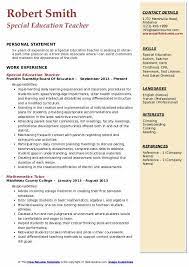 The writer focuses on reading education, goals, creative, computers, software and teaching material. Special Education Teacher Resume Samples Qwikresume