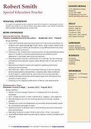 Special education teacher assistant resume examples. Special Education Teacher Resume Samples Qwikresume