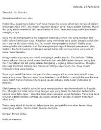 Penjelasan lengkap seputar contoh surat pribadi. Contoh Surat Pribadi Untuk Guru Yang Singkat