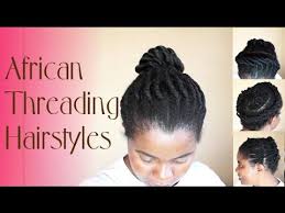 I applied chebe butter to my hair to keep it soft. African Threading Hairstyles Tutorial Youtube
