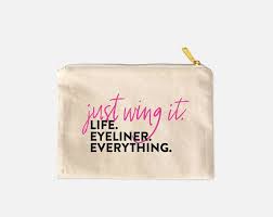 I love the myriad perspectives they offer. Just Wing It Life Eyeliner Everything Canvas Makeup Bag Custom Cosmetic Clutch Zipper Pouch Quote Make Diy Makeup Bag Canvas Makeup Bag Makeup Pouch Diy