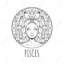 Color me | free adult coloring book for adults app has 100s of high quality coloring pages and books for you to color, paint, and draw on. Pisces Zodiac Sign Artwork Adult Coloring Book Page Beautiful Royalty Free Cliparts Vectors And Stock Illustration Image 127740745