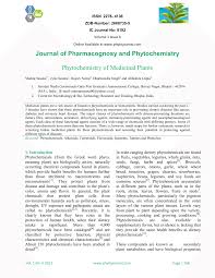 Pdf Phytochemistry Of Medicinal Plants
