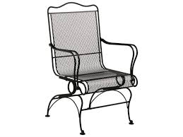 Woodard Tucson Wrought Iron High Back Coil Spring Dining Arm Chair Patio Chairs Outdoor Chairs Iron Patio Furniture