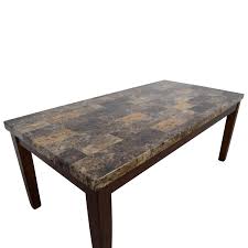 Coffee table is smooth and cool with a subtle silvery glint of crystallization. 56 Off Ashley Furniture Ashley Furniture Faux Marble Coffee Table Tables