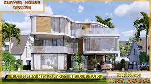 House plans with indoor pool. Curved House Design 400 Sqm Modern Luxury House 3 Storey 4 Bedrooms And 3 Toilet And Bath Youtube