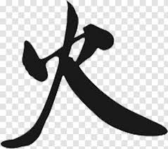 Symbolism in japan is a big part of the culture. Chinese Characters Fire Symbol Kanji Wu Xing Transparent Png