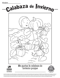 Food Hero Winter Squash Free Printable Children S Coloring Sheet In Spanish Kids Coloring Page Flag Coloring Pages Coloring Sheets Coloring Pages