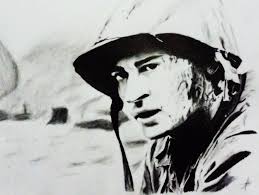 Charcoal Drawing Of The Tv Series The Pacific Charcoal Drawing Anime Military Drawings