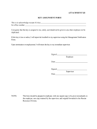 It's a nonbinding agreement between 2 parties or more. Employee Key Assignment Form Fill Online Printable Fillable Blank Pdffiller