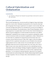Doc Cultural Hybridization And Globalization Anshul Bajaj Academia Edu