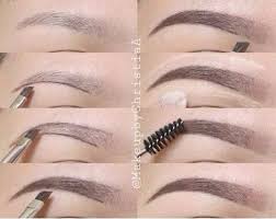 Now change the angle of the brush by placing it along the outside of your nose to the outer corner of your eye to determine how long your brow should be. Como Cejas Ombre Eyebrow Makeup Eye Makeup Skin Makeup