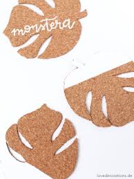 Diy Monstera Kork Untersetzer Ikea Besuche Love Decorations Korkuntersetzer Monstera Diy Geschenke