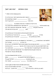 Authentic english listening and reading materials. Listening Skills Filling In Lyrics Comprehension Questions Word Search For Just Like You Keyshia Cole English Esl Worksheets For Distance Learning And Physical Classrooms