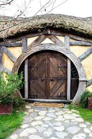 Amber Apple Hobbit Tur Erdhaus Gartenhaus Rund