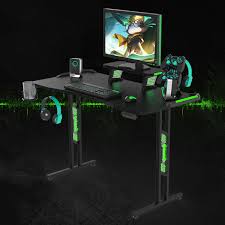 And at full expansion, it's still strong enough to lift even the most epic gaming setup. Computer Gaming Table Home Office Computer Pc Desk Gaming Tables Ergonomic Curve Design Desktop Cable Management With Led Light Buy Best Gaming Desk Computer Desk Gaming Computer Gaming Desk Computer Gaming