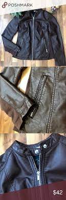 A N A Faux Brown Leather Jacket Brown Faux Leather Jacket Leather Jacket Faux Leather Jackets