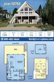 Coastal Style House Plan 50788 With 3 Bed 4 Bath Basement House Plans Coastal House Plans Lake House Plans