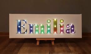 Personalized Baby Name Sign Over The Rainbow Rainbow Party Etsy Rainbow Wall Art Light Up Letters Rainbow Wall
