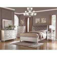 Saveria 4 Piece Bedroom Set Saveria 4 Piece Queen Bedroom Set Silver King Bedroom Sets Bedroom Sets Silver Bedroom