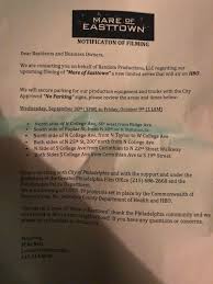 Indeed, even the littlest towns have their dim sides. Kate Winslet Filming In Philly Rip Fairmount Parking Philadelphia