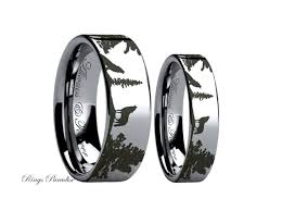 Wolf Ring Couples Wedding Ring Wedding Band Sets Tungsten Band Tungsten Rings His And Hers Promise Ring Cool Wedding Rings Couple Wedding Rings Wolf Ring