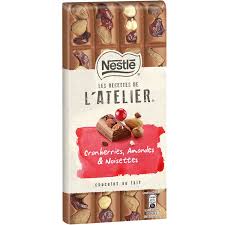 Chocolat Au Lait Cranberrie Amandes Nestle La Tablette De 195 G A Prix Carrefour Chocolat Au Lait Chocolat Amande