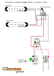 Wiring diagrams for guitars with two pickups. Wire Warman Guitars