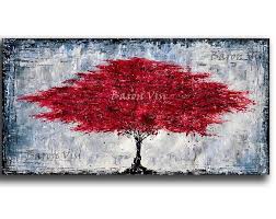 Peinture Acrylique Peinture Abstraite Art Peinture Murale Rouge Maison Bureau Chambre Red Abstract Painting Abstract Painting Acrylic Abstract Canvas Painting