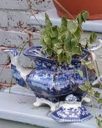 From Garbage To Garden Unique Garden Art Blue Willow China Pattern Unique Planter