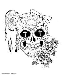 These are sugar skull colouring pages. Pin On Art