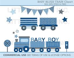 Baby Blue Choo Choo Train Clipart Instant By Littleprintsparties Riscos Trem