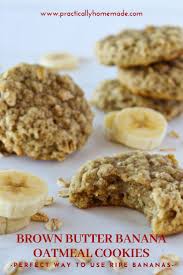 They are chewy, soft and always gone in minutes. Brown Butter Banana Oatmeal Cookies In 2020 Banana Oatmeal Cookies Oatmeal Cookie Recipes Cookie Recipes
