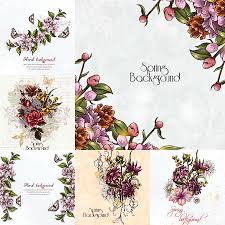Floral wallpaper vector free download. Floral Spring Background Frames Vectors Free Download