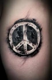 This tattoo is an excellent take on the hannya mask in black and gray. No Regrets Tattoo Studios Cheltenham Peace Sign Tattoos Peace Tattoos Tattoos