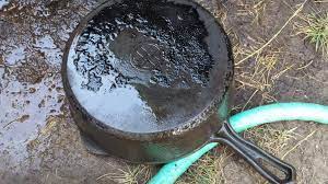 Cleaning Old Cast Iron The Power Of The Lye Bath Cast Iron Cooking And Restoration Cast Iron Cooking Cast Iron Cleaning Cast Iron