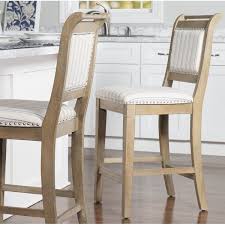 Birch Lane Bar Stools French Style And Farmhouse Design Combine To Create The Emmy 26 Bar Stool The Washed Finished Wood Is Per Bar Stools Counter Height Bar Stools Counter Stools