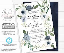 Blue Anemone Wedding Invitation Template Hellebore Wedding Invitation Printable Navy Floral Wedding Invite Editable Template 880 Wedding Invitation Templates Printable Wedding Invitations Navy Blue Wedding Invitations