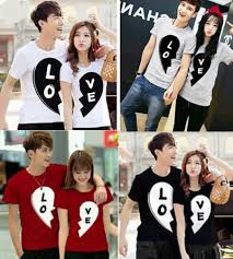 Jual Me Style Kaos Black Love Baju Couple Kembar Pasangan Putih Jakarta Barat Me Style Tokopedia