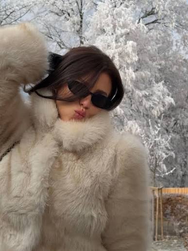Cozy layers only ❄️ #winteraesthetic #itgirlenergy #winterchic  #coldseasonstyle #maincharacterera winter aesthetic it girl winter chic  cold weather style faux fur coat winter outfit neutral tones european  winter fashion soft luxury lifestyle snow