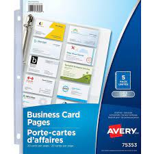Free shipping on orders over $25 shipped by amazon. Avery Business Card Pages Clear 5 Pack 75353 Staples Ca