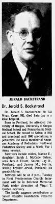 Jerald Samuel Backstrand (1897-1977)