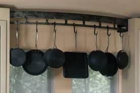 Wall Mounted Contemporary Steel Pot Rack Housewarming Chef Kitchen Mothers Gift Annive Rustic Kitchen Design Pot Rack Pot Rack Hanging