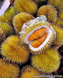Yes , you can find wonderful durians in singapore! Red Orange Durians Of Sabah Sarawak Brunei Rolling Grace Your Travel Food Guide To Asia The World